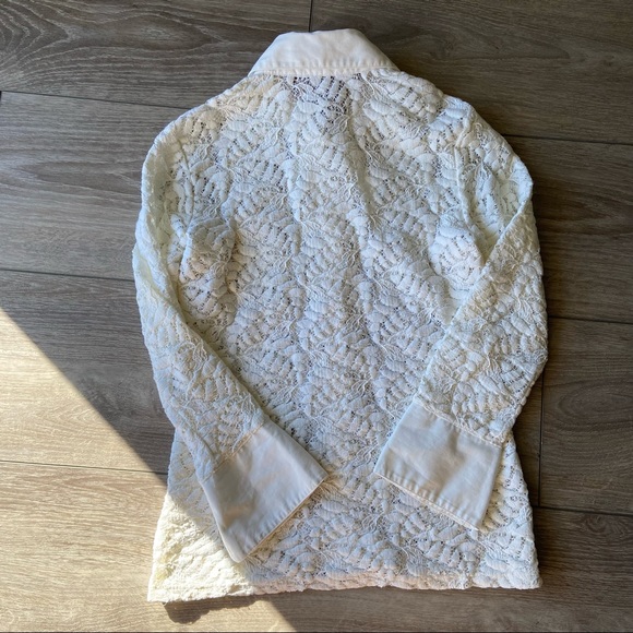 Anne Fontaine 'Calisse' Stretch Lace Blouse - Picture 9 of 16